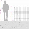 Ogrodzenie z słupkiem Szary 1,2 x 25 m Stal i PVC