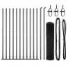 Ogrodzenie z słupkiem Szary 0,8 x 25 m Stal i PVC