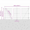 Ogrodzenie z słupkiem Szary 0,8 x 25 m Stal i PVC