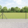 Ogrodzenie z słupkiem Szary 0,6 x 25 m Stal i PVC