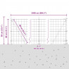 Ogrodzenie z słupkiem Szary 0,8 x 25 m Stal