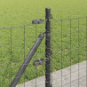 Ogrodzenie z słupkiem Szary 0,6 x 50 m Stal i PVC