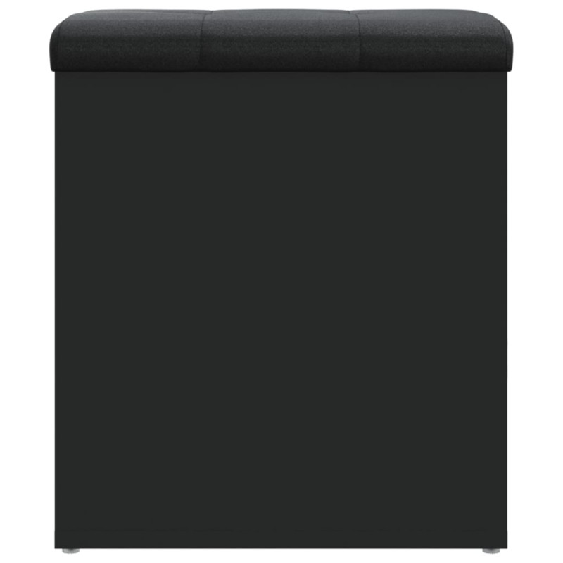 Ławka ze schowkiem, czarna, 42x42x45cm, materiał drewnopochodny