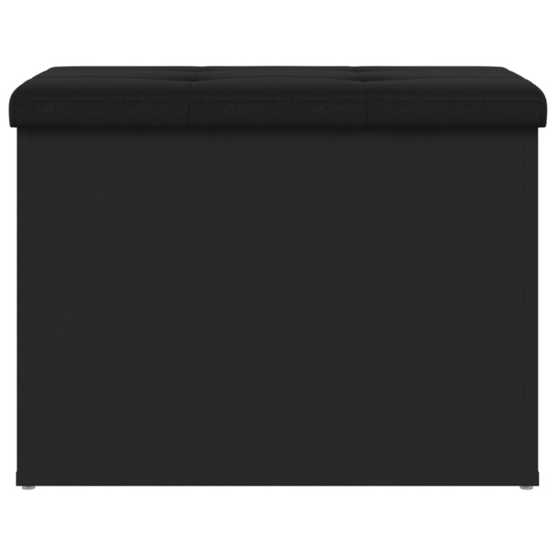 Ławka ze schowkiem, czarna, 62x42x45cm, materiał drewnopochodny