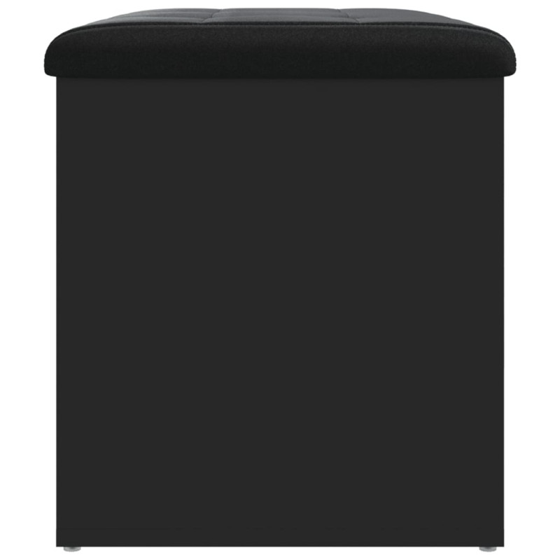 Ławka ze schowkiem, czarna, 62x42x45cm, materiał drewnopochodny