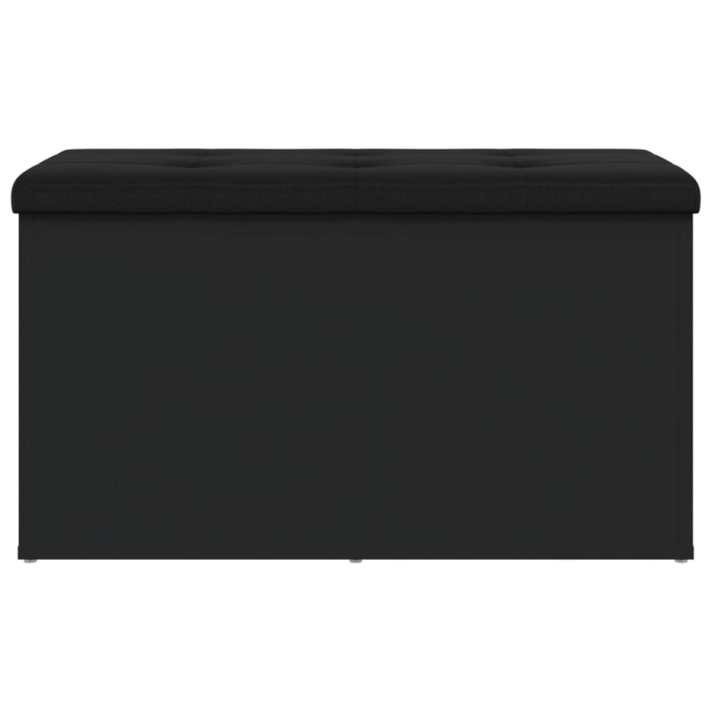 Ławka ze schowkiem, czarna, 82x42x45cm, materiał drewnopochodny