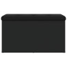 Ławka ze schowkiem, czarna, 82x42x45cm, materiał drewnopochodny