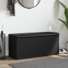 Ławka ze schowkiem, czarna, 102x42x45 cm