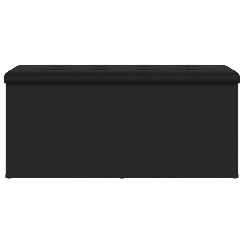 Ławka ze schowkiem, czarna, 102x42x45 cm