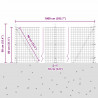 Ogrodzenie z słupkiem Srebrny 0,8 x 10 m Stal
