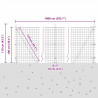 Ogrodzenie z słupkiem Srebrny 1 x 10 m Stal