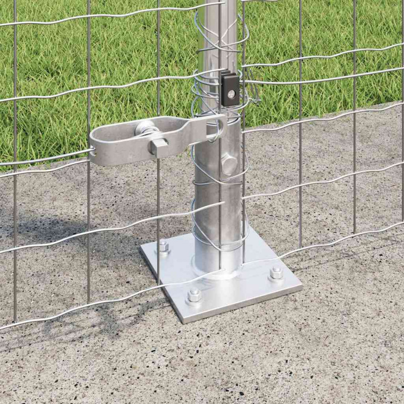 Ogrodzenie z słupkiem Srebrny 1,4 x 10 m Stal