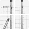 Ogrodzenie z słupkiem Srebrny 1,4 x 10 m Stal