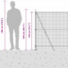 Ogrodzenie z słupkiem Srebrny 1,4 x 10 m Stal