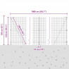 Ogrodzenie z słupkiem Srebrny 1,5 x 10 m Stal