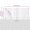 Ogrodzenie z słupkiem Srebrny 0,8 x 10 m Stal