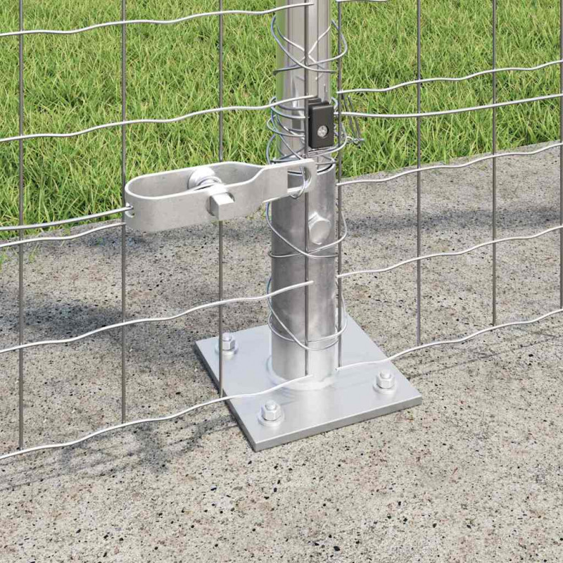 Ogrodzenie z słupkiem Srebrny 1,6 x 10 m Stal