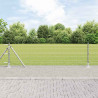 Ogrodzenie z słupkiem Srebrny 0,4 x 10 m Stal