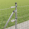 Ogrodzenie z słupkiem Srebrny 0,4 x 10 m Stal