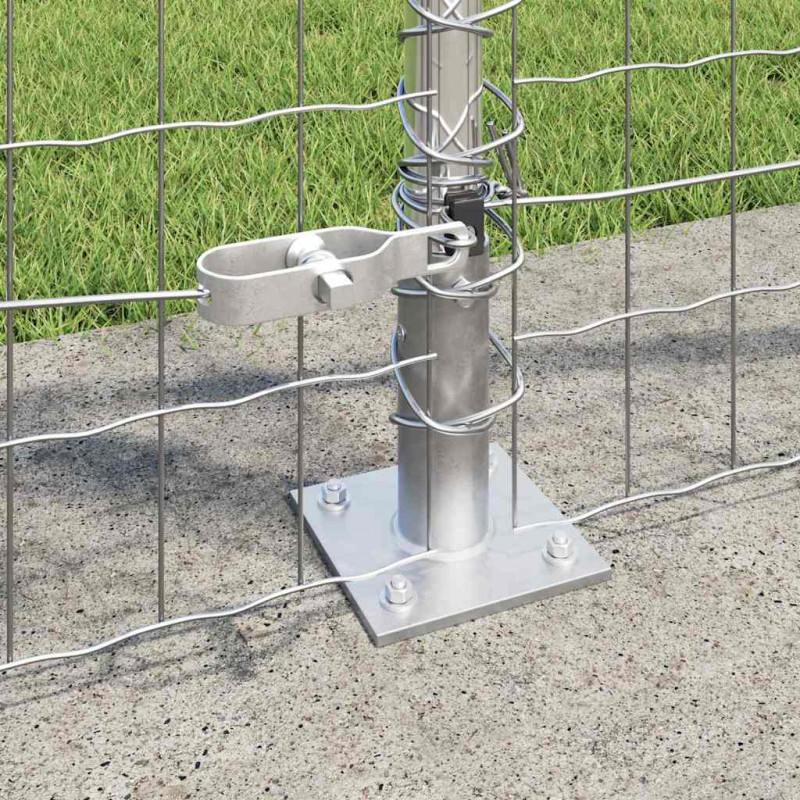 Ogrodzenie z słupkiem Srebrny 1 x 10 m Stal