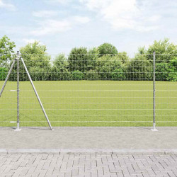 Ogrodzenie z słupkiem Srebrny 1,2 x 10 m Stal
