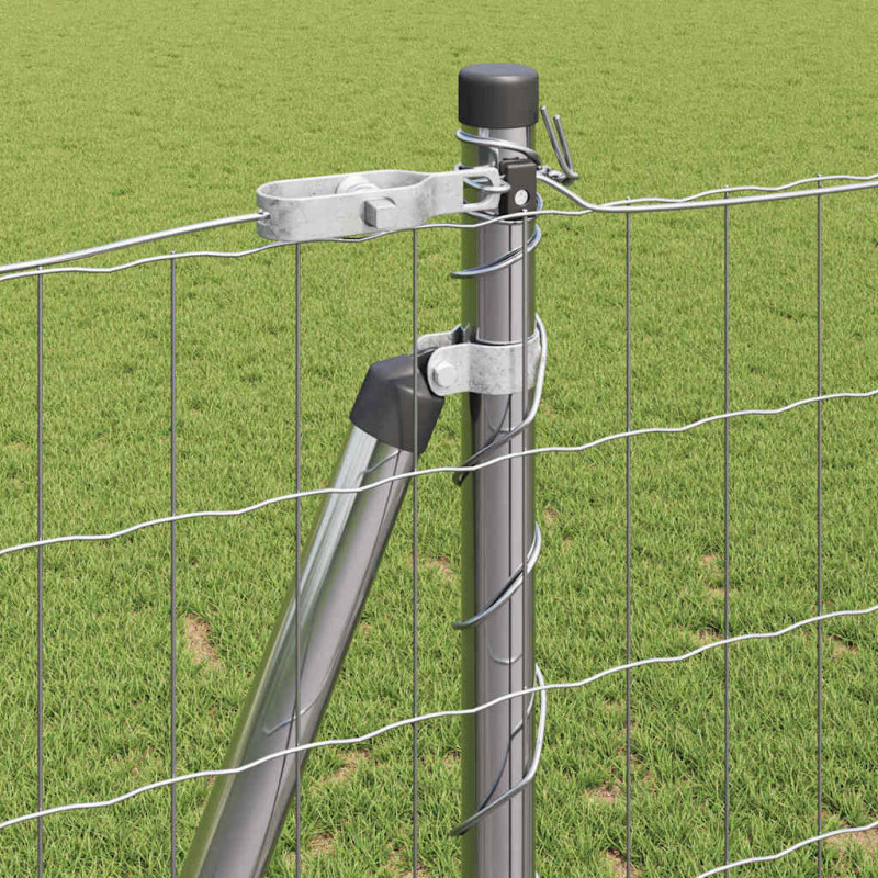 Ogrodzenie z słupkiem Srebrny 1,2 x 10 m Stal
