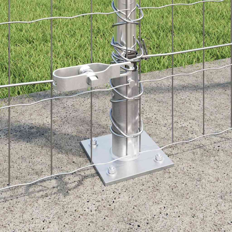 Ogrodzenie z słupkiem Srebrny 1,4 x 10 m Stal