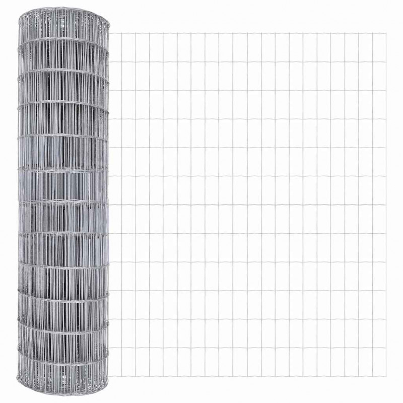 Ogrodzenie z słupkiem Srebrny 1,5 x 10 m Stal