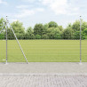 Ogrodzenie z słupkiem Srebrny 1,6 x 10 m Stal