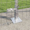 Ogrodzenie z słupkiem Srebrny 1,6 x 10 m Stal