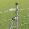 Ogrodzenie z słupkiem Srebrny 1,6 x 10 m Stal