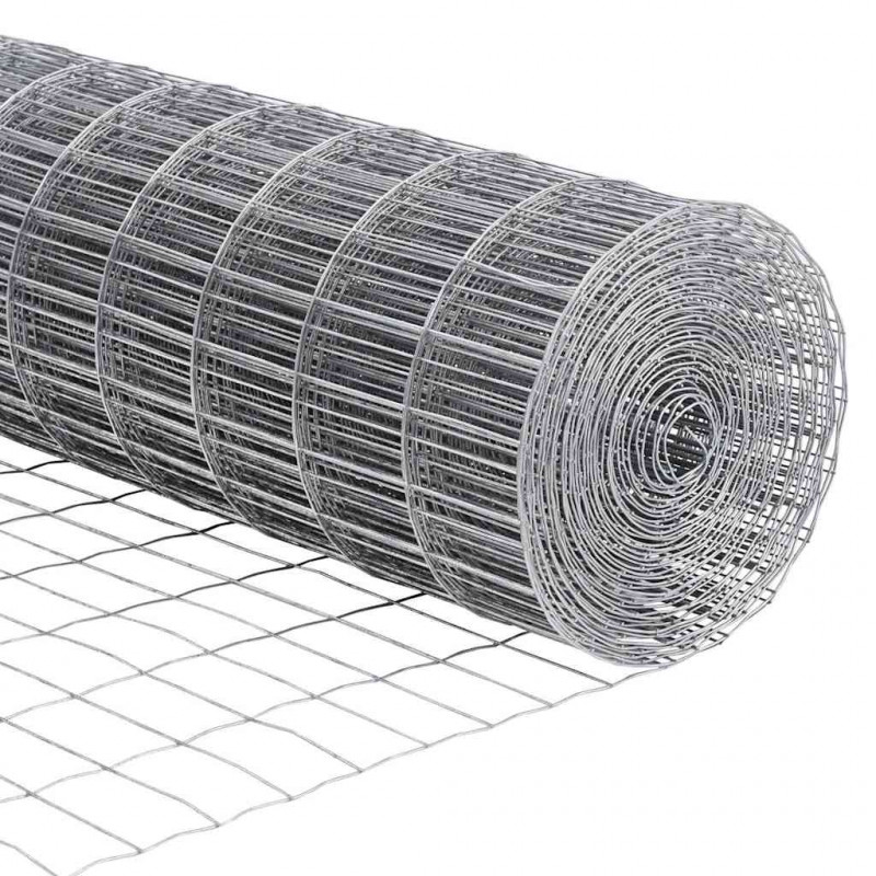 Ogrodzenie z słupkiem Srebrny 1,6 x 10 m Stal