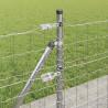 Ogrodzenie z słupkiem Srebrny 0,6 x 10 m Stal