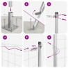 Ogrodzenie z słupkiem Srebrny 0,6 x 10 m Stal