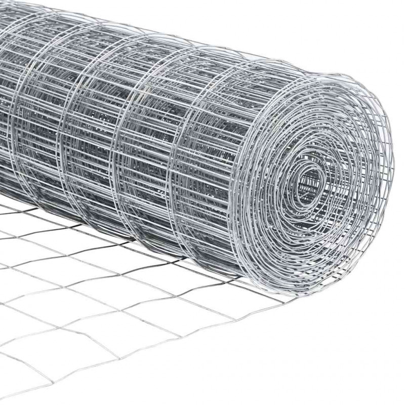Ogrodzenie z słupkiem Srebrny 1 x 10 m Stal