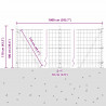 Ogrodzenie z słupkiem Srebrny 1 x 10 m Stal