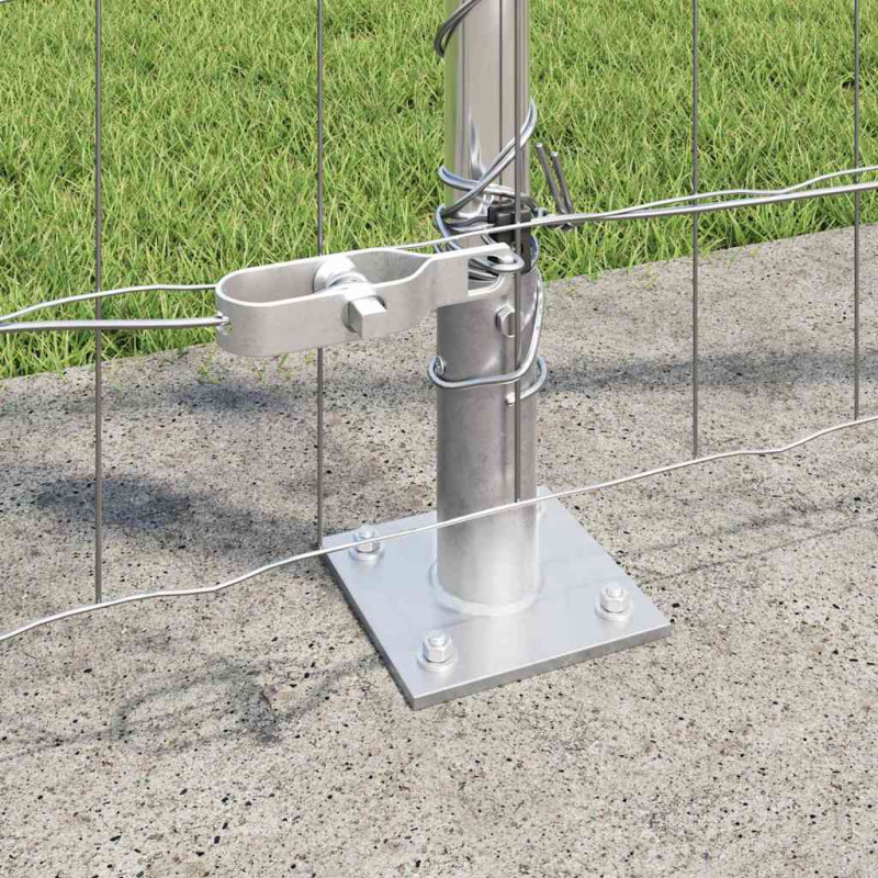 Ogrodzenie z słupkiem Srebrny 1,2 x 10 m Stal