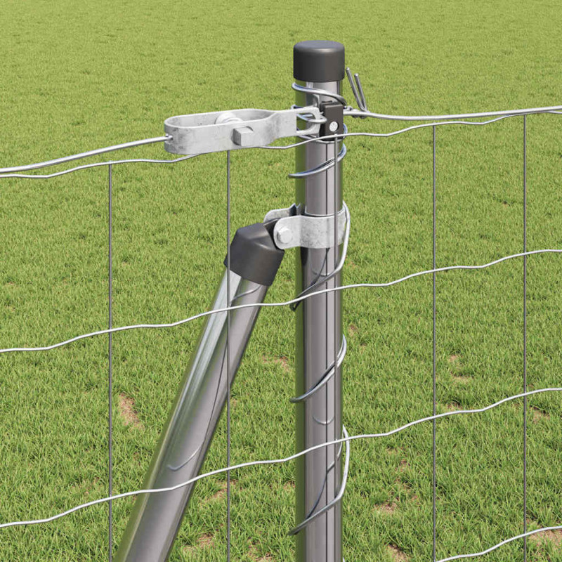 Ogrodzenie z słupkiem Srebrny 1,2 x 10 m Stal