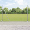 Ogrodzenie z słupkiem Srebrny 1,4 x 10 m Stal