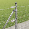 Ogrodzenie z słupkiem Srebrny 0,4 x 10 m Stal