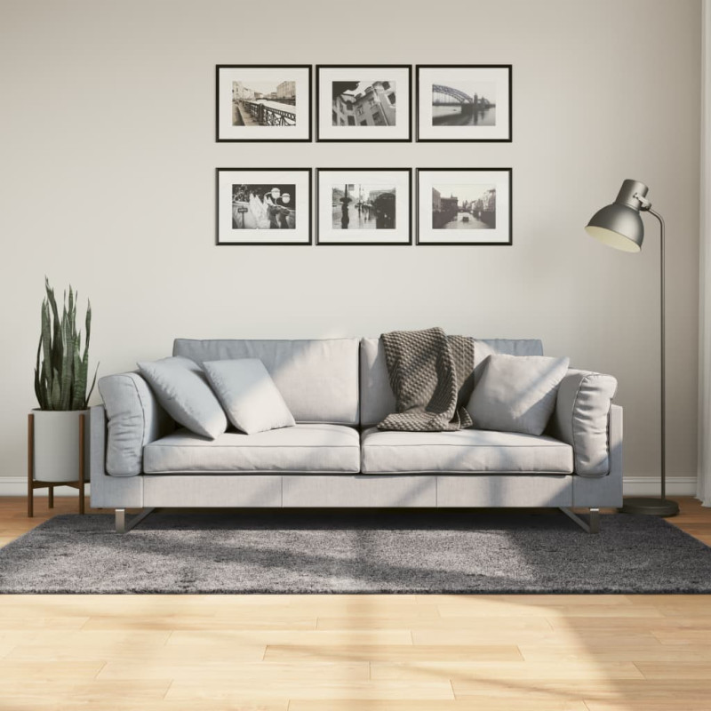 Dywan HUARTE z krótkim włosiem, antracytowy, 100x200 cm