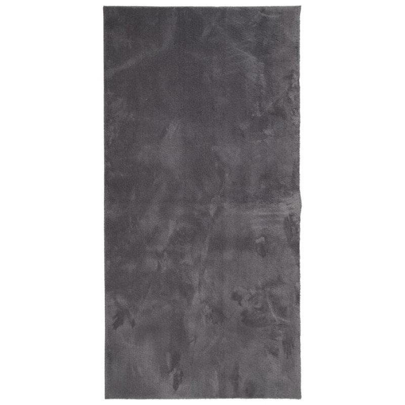 Dywan HUARTE z krótkim włosiem, antracytowy, 100x200 cm