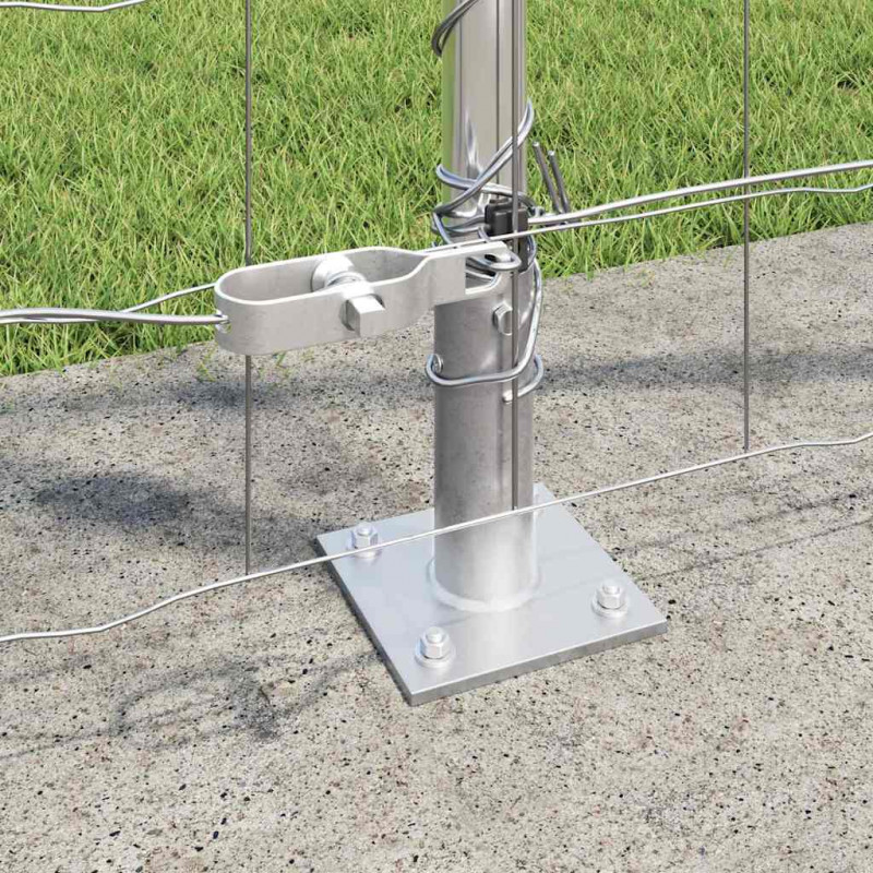 Ogrodzenie z słupkiem Srebrny 1,2 x 10 m Stal