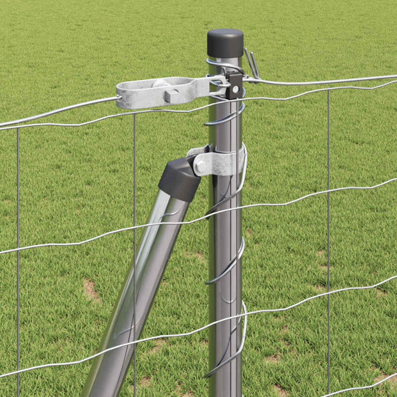 Ogrodzenie z słupkiem Srebrny 1,2 x 10 m Stal