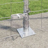 Ogrodzenie z słupkiem Srebrny 1,4 x 10 m Stal