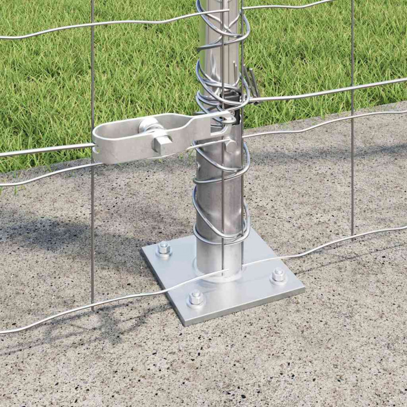 Ogrodzenie z słupkiem Srebrny 1,6 x 10 m Stal