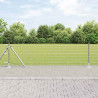 Ogrodzenie z słupkiem Srebrny 0,4 x 25 m Stal