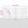 Ogrodzenie z słupkiem Srebrny 1 x 25 m Stal