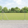 Ogrodzenie z słupkiem Srebrny 0,8 x 25 m Stal
