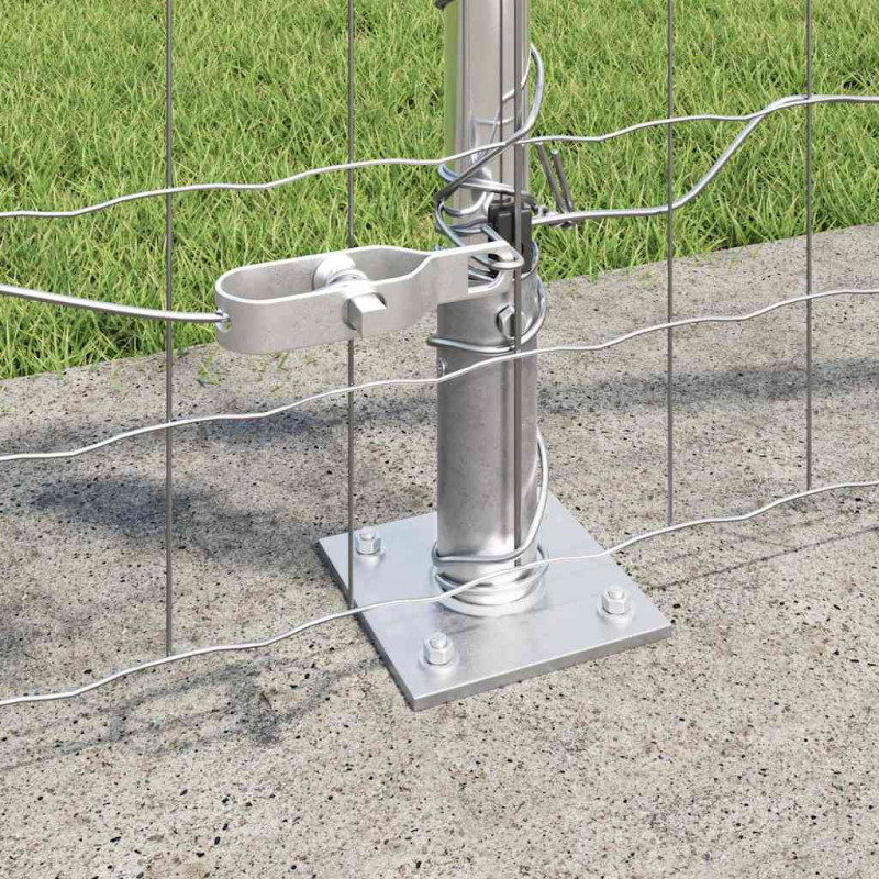 Ogrodzenie z słupkiem Srebrny 0,8 x 10 m Stal